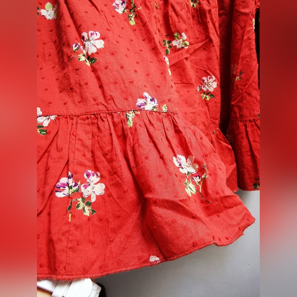 Ulla Johnson Scarlet Floral Ruffle Blouse - Picture 10 of 10